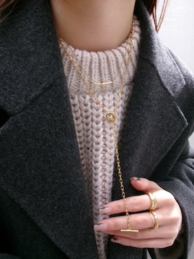 「アイテム（リング）」を使った、mikiさん（レディース・158cm）の冬コーディネート
