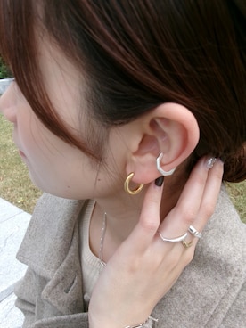 「アイテム（イヤリング）」を使った、mikiさん（レディース・158cm）の秋コーディネート