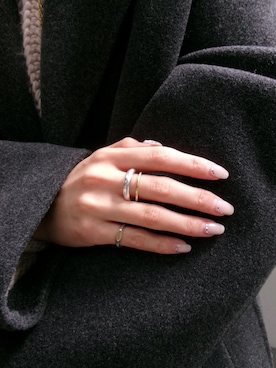 「アイテム（リング）」を使った、mikiさん（レディース・158cm）の冬コーディネート