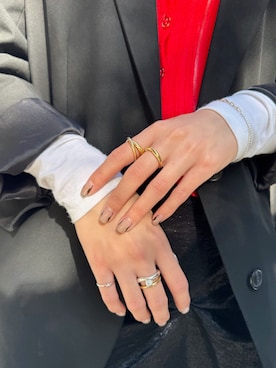 「アイテム（リング）」を使った、mikiさん（レディース・158cm）の冬コーディネート