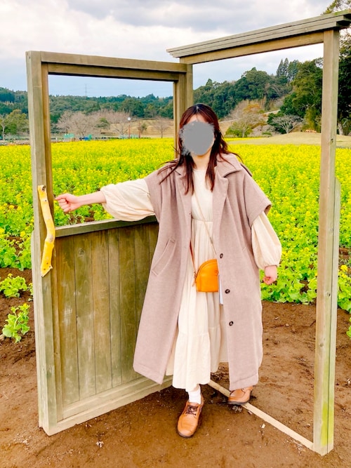 idem（イデム）の「2way long wool coat/2wayウール混ロングコート