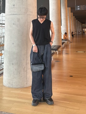 「JW PEI（ジェイダブリューペイ）のアイテム（バッグ）」を使った、hitoyoshi さん（メンズ・172cm）の秋コーディネート