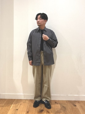 「アイテム（チノパンツ）」を使った、KYOHEI NOMOTOさん（メンズ・173cm・30代）の夏コーディネート