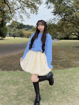 「アイテム（ドレス）」を使った、Risaさん（レディース・158cm）の秋コーディネート