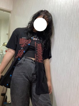 「MERLOT（メルロー）のアイテム（デニムパンツ）」を使った、ﾎﾉｶさん（レディース・161cm）の夏コーディネート