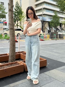 「韓国コーデ」｜「アイテム（サンダル）」を使った、Momoさん（レディース・153cm）の秋コーディネート