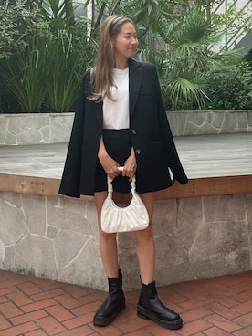 「CIEL'AIR（シエルエアー）のアイテム」を使った、Momoさん（レディース・153cm）の秋コーディネート