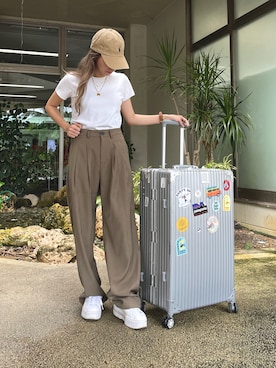「POLO RALPH LAUREN（ポロ ラルフ ローレン）のPOLO RALPH LAUREN/ポロ ラルフローレン キャップ ストラップバック Cotton Classic Hat（キャップ）」を使った、Momoさん（レディース・153cm）の春コーディネート
