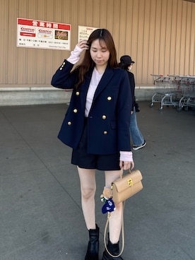 「アイテム（Tシャツ/カットソー）」を使った、Momoさん（レディース・153cm）の秋コーディネート