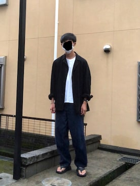 「アイテム（カバーオール）」を使った、ぽんすけさん（メンズ・181cm）の秋コーディネート