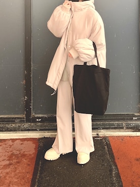 「rps（アールピーエス）のアイテム（ダウンジャケット/コート）」を使った、rps_moriさん（レディース・154cm）の冬コーディネート