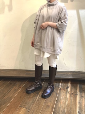 「rps（アールピーエス）のアイテム（ブーツ）」を使った、rps_moriさん（レディース・154cm）の秋コーディネート