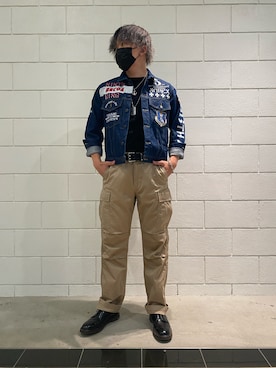 「ペイント」｜「アイテム（ジャケット/アウター）」を使った、れーやさん（メンズ・176cm）の夏コーディネート