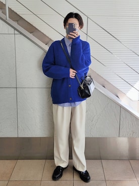 「アイテム（ローファー）」を使った、つがるさん（レディース・168cm・40代）の春コーディネート