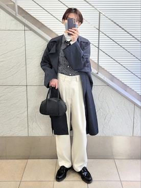 「アイテム（トレンチコート）」を使った、つがるさん（レディース・168cm・40代）の秋コーディネート