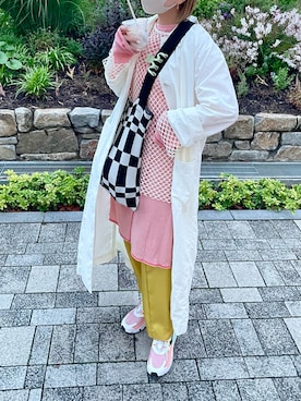 「JEANASIS（ジーナシス）のアイテム（ステンカラーコート）」を使った、Otsuguさん（レディース・159cm）の春コーディネート