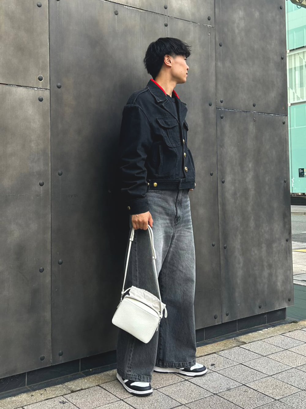 AMBUSH グレー デニムジャケット AMBUSHのデニムジャケットを使った人気ファッション