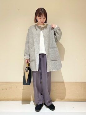 「ウールアウター」｜ホンダ マユさん（レディース・152cm）の秋コーディネート