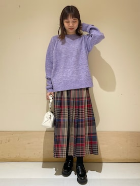 「RODE SKO」｜「アイテム（その他シューズ）」を使った、ホンダ マユさん（レディース・152cm）の冬コーディネート