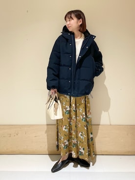 「ダントンダウン」｜ホンダ マユさん（レディース・152cm）の冬コーディネート