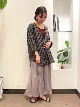 「STILL BY HAND」｜ホンダ マユさん（レディース・152cm）の夏コーディネート
