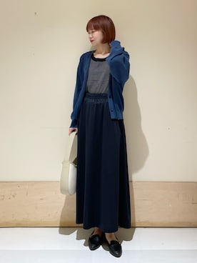「URBAN RESEARCH DOORS WOMENS」｜「アイテム（スリッポン）」を使った、ホンダ マユさん（レディース・152cm）の春コーディネート