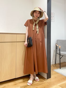 「WILD THINGS（ワイルドシングス）のアイテム（帽子）」を使った、ホンダ マユさん（レディース・152cm）の夏コーディネート