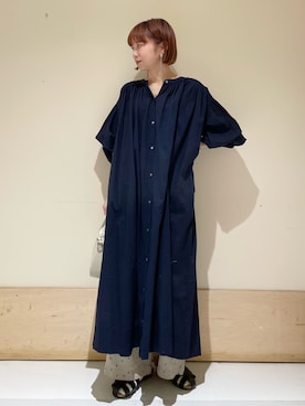 「ドットパンツ」｜ホンダ マユさん（レディース・152cm）の春コーディネート