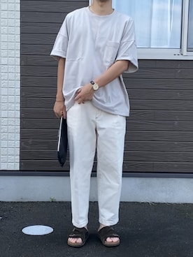 「SAINT LAURENT PARIS（サンローランパリ）のアイテム（バッグ）」を使った、Kenshiroさん（メンズ・177cm）の秋コーディネート