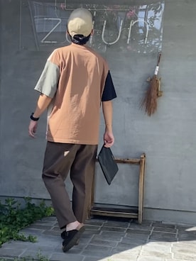 「SAINT LAURENT PARIS（サンローランパリ）のアイテム（バッグ）」を使った、Kenshiroさん（メンズ・177cm）の秋コーディネート