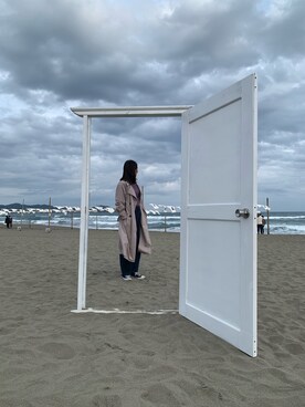 「GRL（グレイル）のアイテム（トレンチコート）」を使った、関西ガールさん（レディース・161cm）の秋コーディネート