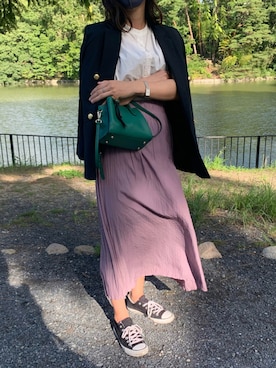 「ダニエルウェリントン」｜「アイテム（ジャケット/アウター）」を使った、関西ガールさん（レディース・161cm）の秋コーディネート