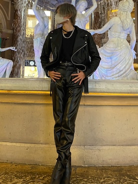 「Saint Laurent（サンローラン）のアイテム（パンツ）」を使った、りょうた  /  RYOTAさん（メンズ・174cm）の秋コーディネート
