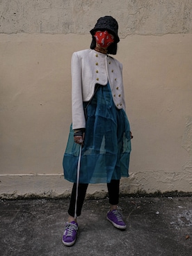「DRIES VAN NOTEN（ドリスヴァンノッテン）のアイテム（スカート）」を使った、lsoislさん（レディース・168cm）の秋コーディネート