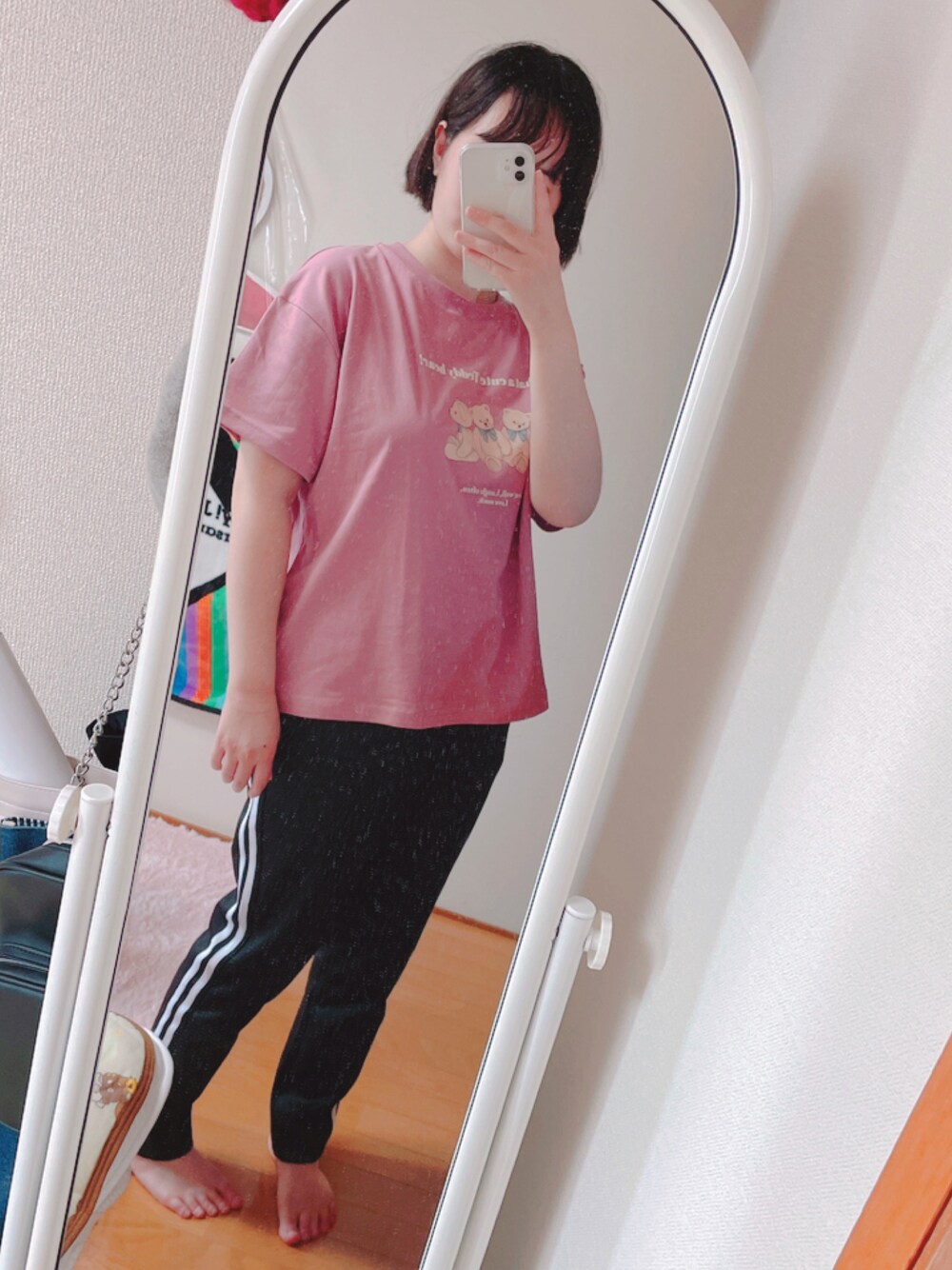 「ジャニヲタ、Honeys」｜「Honeysのアイテム（スウェットパンツ、ブラック系）」を使った、あさみさん（レディース・156cm）の夏コーディネートの1枚目の写真