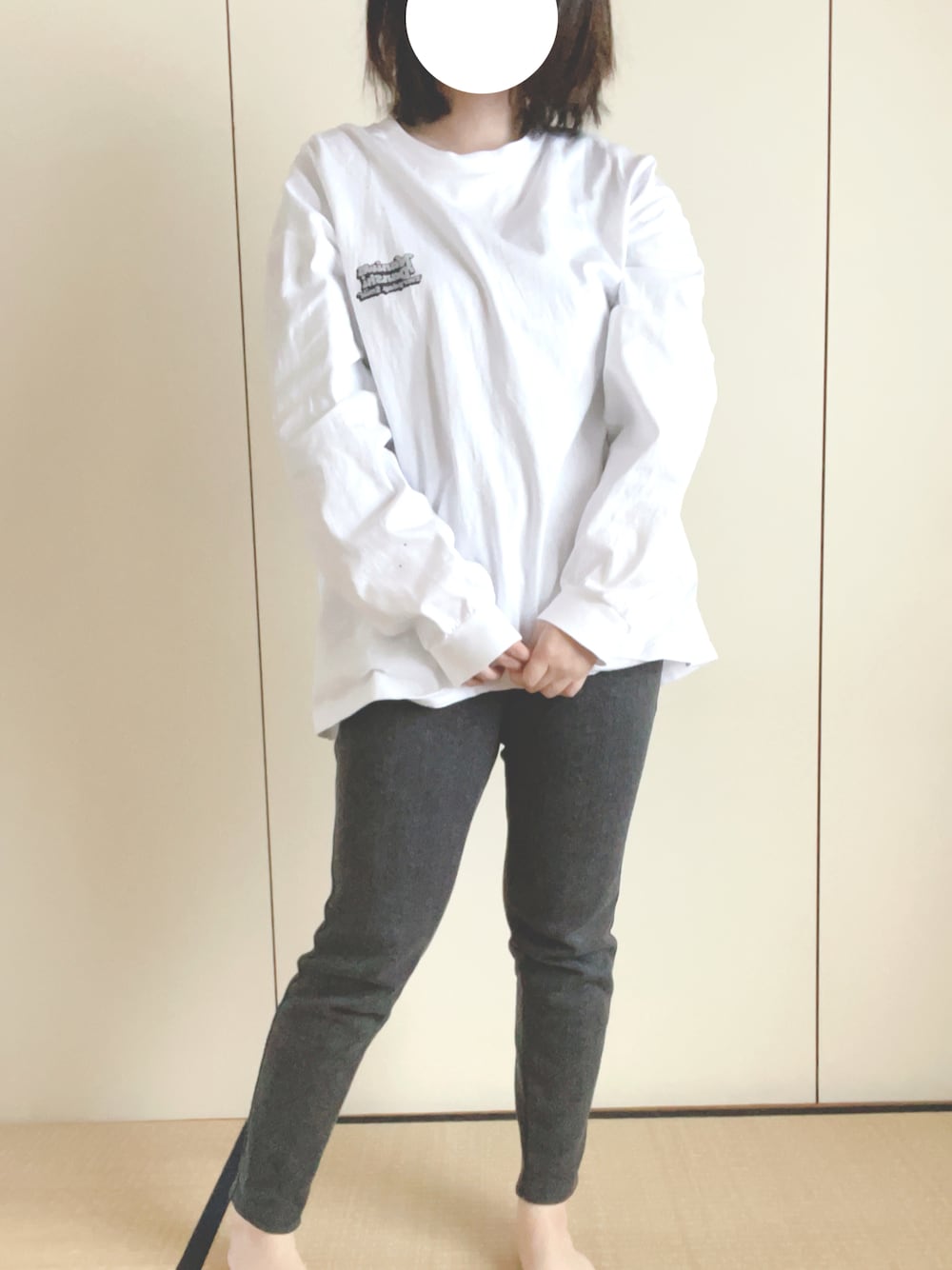「GU、しまむら、なにわ男子コラボGU、大橋和也」｜「しまむらのアイテム（その他パンツ、グレー系）」を使った、あさみさん（レディース・156cm）の春コーディネートの1枚目の写真