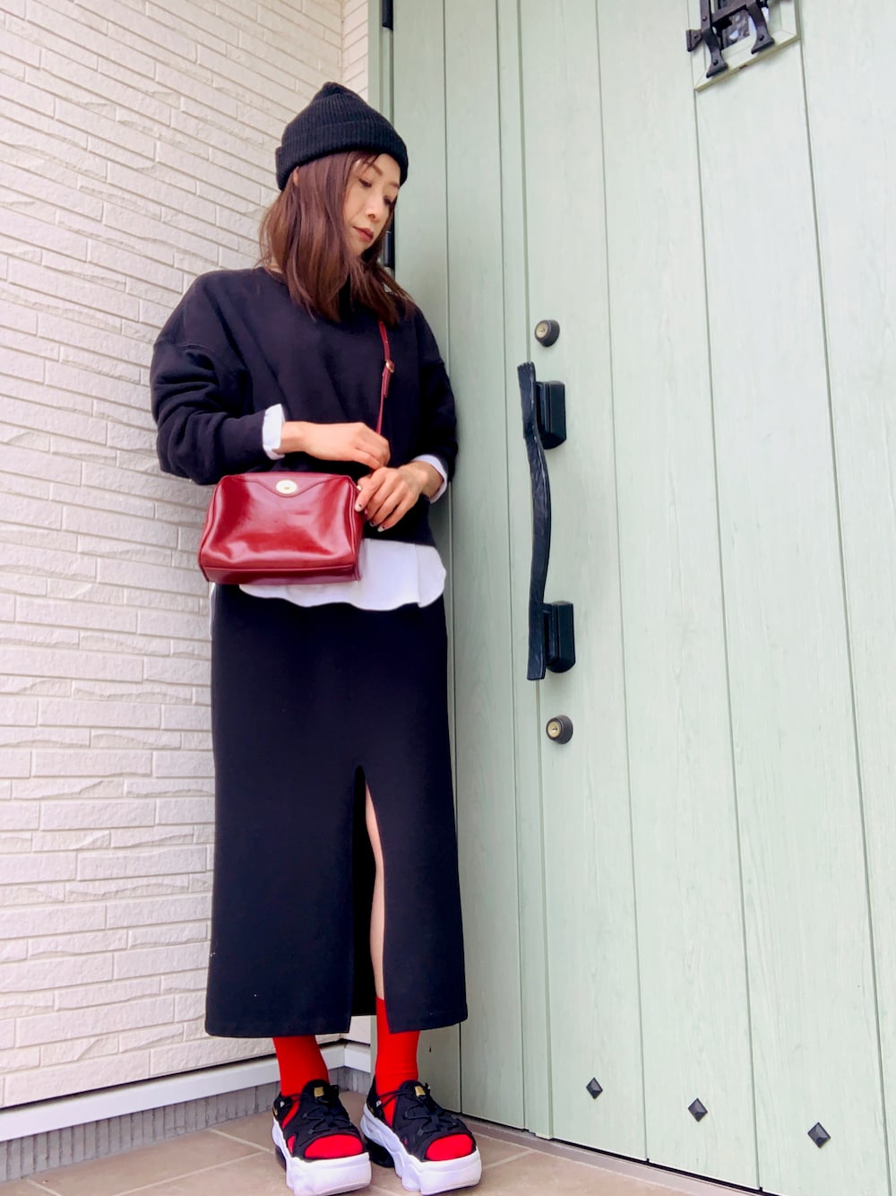 ca4la × jam home made コラボビーニー　安全ピン CA4LA（カシラ）の「CA4LA/カシラ コラボ 安全ピン ニット