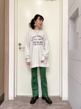 「ジーナシス」｜「アイテム（アクセサリー）」を使った、Ayukaさん（レディース・159cm）の秋コーディネート