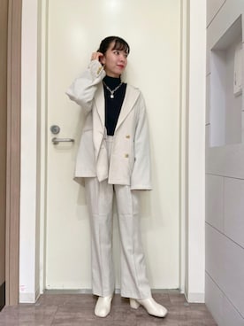 「ジーナシス」｜「アイテム（アクセサリー）」を使った、Ayukaさん（レディース・159cm）の秋コーディネート