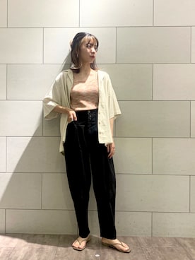 「ジーナシス」｜「アイテム（キャミソール）」を使った、Ayukaさん（レディース・159cm）の夏コーディネート
