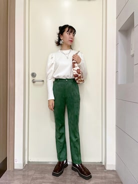 「ジーナシス」｜「アイテム（アクセサリー）」を使った、Ayukaさん（レディース・159cm）の秋コーディネート