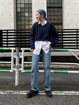 「春服デビュー宣言」｜「アイテム（モカシン/デッキシューズ）」を使った、ハナさん（レディース・162cm）の春コーディネート