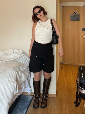 「ハーフパンツ」｜ハナさん（レディース・162cm・20代）の秋コーディネート