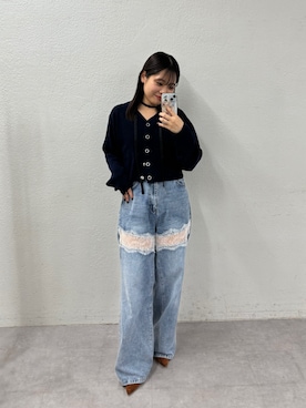 「アイテム（パンプス、イエロー系）」を使った、mamiさん（レディース・158cm）の秋コーディネート