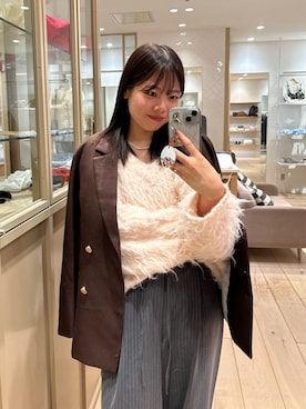 「mystic（ミスティック）のアイテム（ニット/セーター）」を使った、mamiさん（レディース・158cm）の秋コーディネート