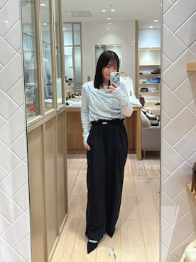 「黒パンツ」｜mamiさん（レディース・158cm・20代）の秋コーディネート