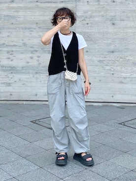 「アイテム（ブレスレット）」を使った、𝚝𝚘𝚞.𝚊さん（レディース・152cm）の夏コーディネート