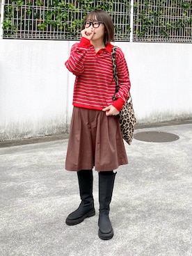 「SLOBE IENA（スローブイエナ）のアイテム（ニット/セーター）」を使った、𝚝𝚘𝚞.𝚊さん（レディース・152cm）の冬コーディネート