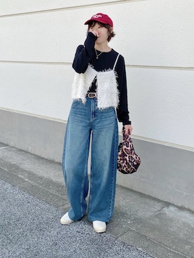 「アイテム（ファッション雑貨）」を使った、𝚝𝚘𝚞.𝚊さん（レディース・152cm）の秋コーディネート