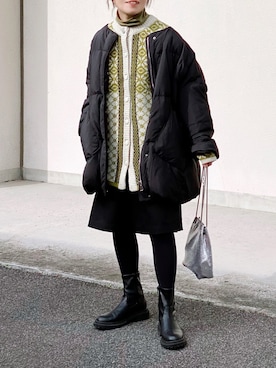 「VACANCY（ヴァカンシー）のアイテム」を使った、𝚝𝚘𝚞.𝚊さん（レディース・152cm）の冬コーディネート